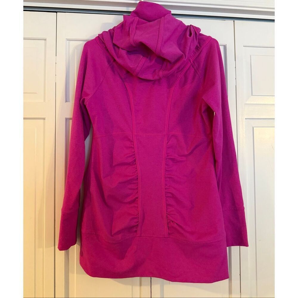 Athleta Rishi pink athletic zip up hooded sweater size M - Picture 3 of 10